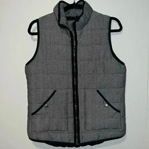 A New Day Black and White Quilted Puffer Vest S8